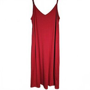 Elegant Red Slip Maxi Dress